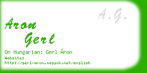 aron gerl business card